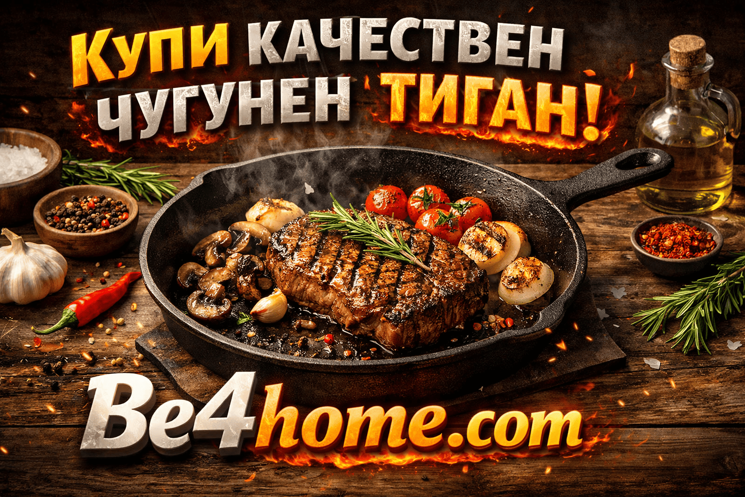 Качествен чугунен тиган | be4home.com