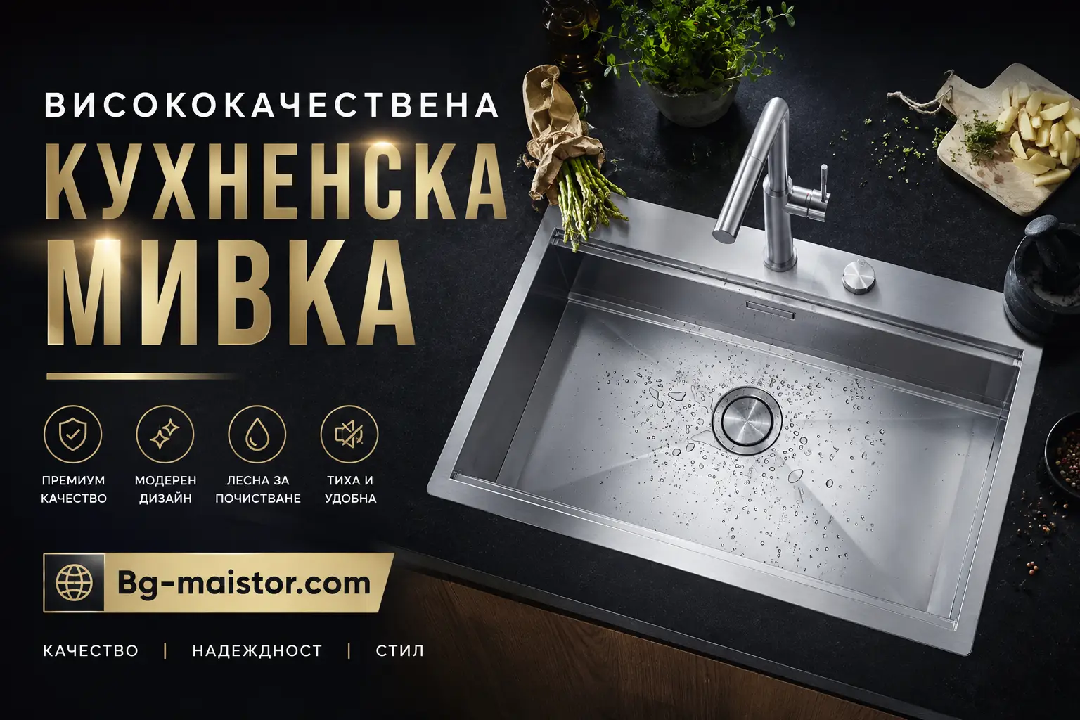 Висококачествена кухненска мивка | bg-maistor.com